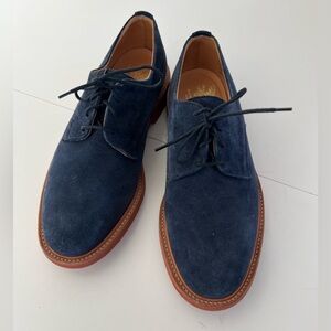 Mark Mcnairy New Amsterdam Blue Suede Derby Lace-Up Oxford Shoes Men’s Size 9.5
